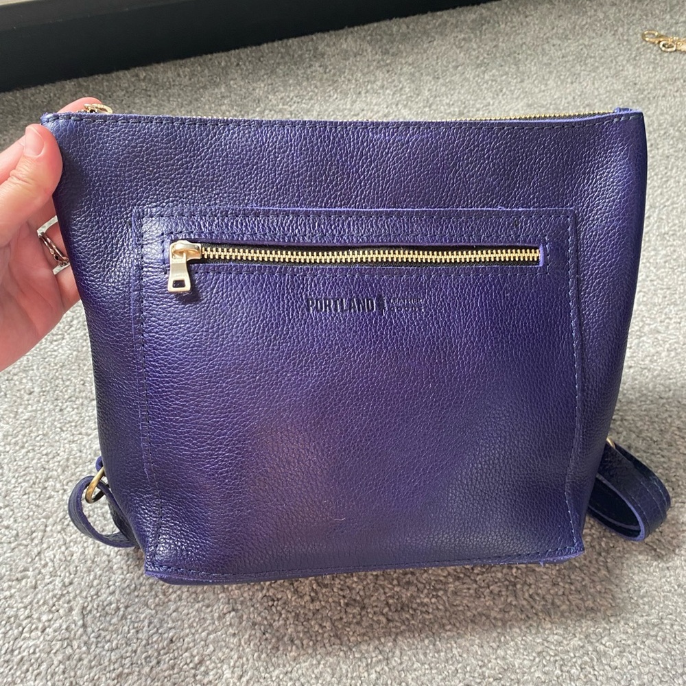 Portland Leather Cobalt Small Tote Backpack